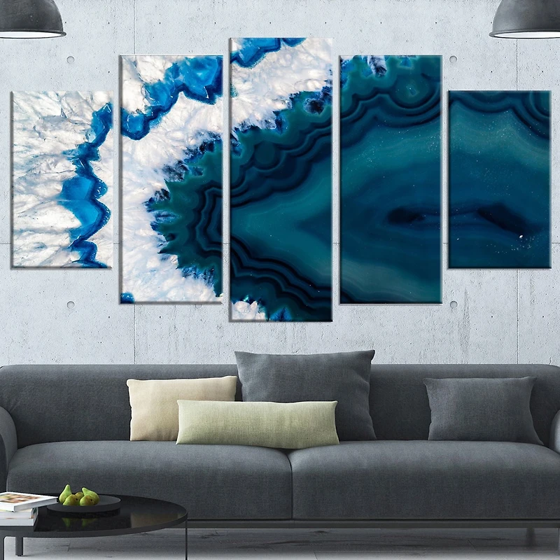 Tableau sur toile imprimée Design Art Geode Bleu Brazilien abstrait