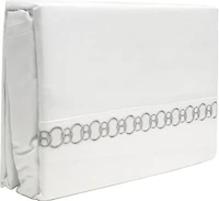 Parure de draps en coton égyptien 300 fils Johnson Home avec détails brodés