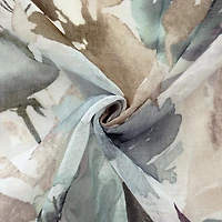 Flora, panneau de rideau diaphane à imprimé floral à oeillets 52" x 95", olive combo