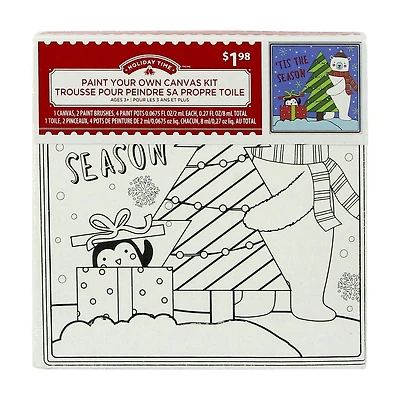 HOLIDAY TIME PAINT YOUR OWN CANVAS KIT