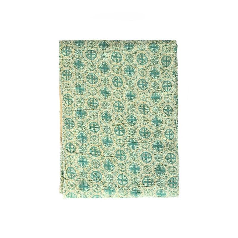KANTHA COTTON THROW BLANKET 50" X 70"