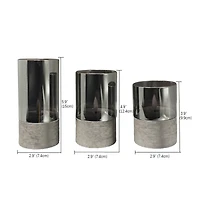 Mainstays gris Rechargeable sans flamme LED pilier bougies, différentes tailles, paquet de 3