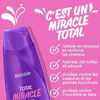 Aussie Shampooing Total Miracle Sans Parabènes avec Abricot et Macadamia pour Cheveux Abîmés