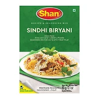 Shan Sindhi Biryani Seasoning Mix 60g - Authentic Spicy Rice Pilaf Seasoning for Hot & Spicy Chicken, Meat & Vegetarian Dishes | Rich Flavor Blend with Turmeric, Chili Powder & Cumin
