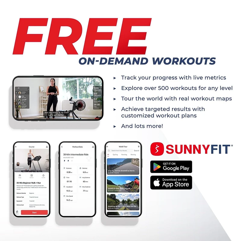 Sunny Health & Fitness Hydro Compact Water Rowing Machine with 6-Level Water Resistance, Elevated Floor Clearance & Exclusive SunnyFit® App Enhanced Bluetooth Connectivity - SF-RW522073…