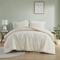Ensemble d'édredon en jersey tricoté 3 pièces Home Essence Finley