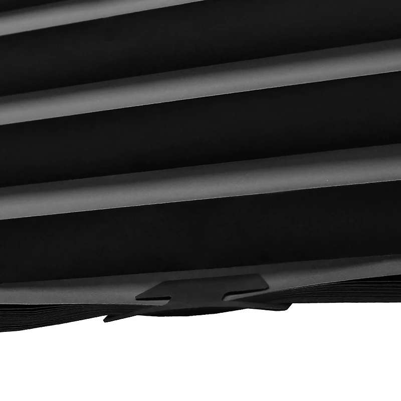 Mainstays Cordless Pleated Paper Shades, Black, 36" x 72", 3-Pack, Blackout