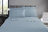 Ens. draps 1800 Series en microfibre avec taies d'oreiller en prime