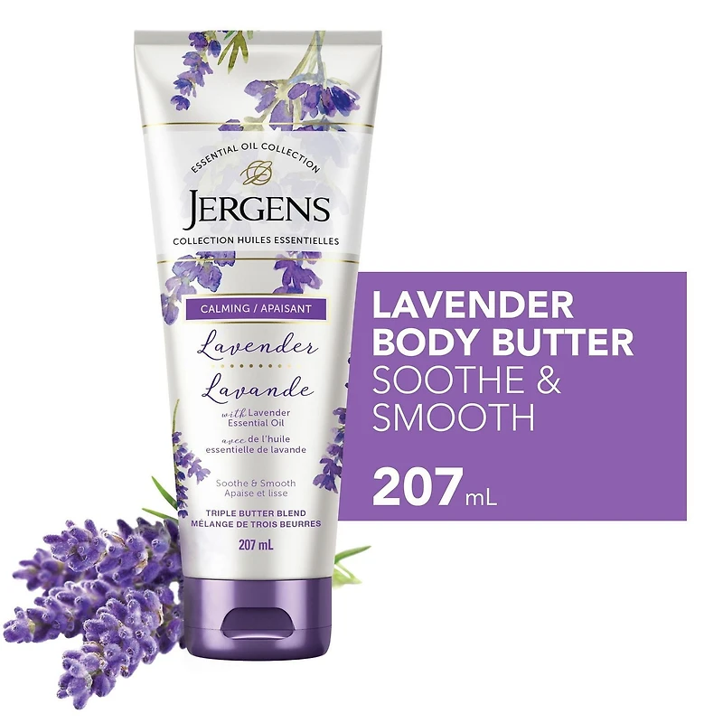 Jergens Calming Lavender Triple Butter Blend, Calming Lavender | 207 mL