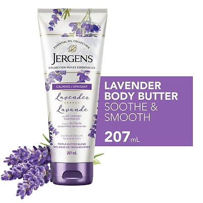 Jergens Calming Lavender Triple Butter Blend, Calming Lavender  | 207 mL