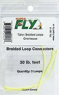 Superfly TBL-30-18 Braided Leader Loops Connectors Chartreuse (034521), Superfly's 30-pound braided loop connectors