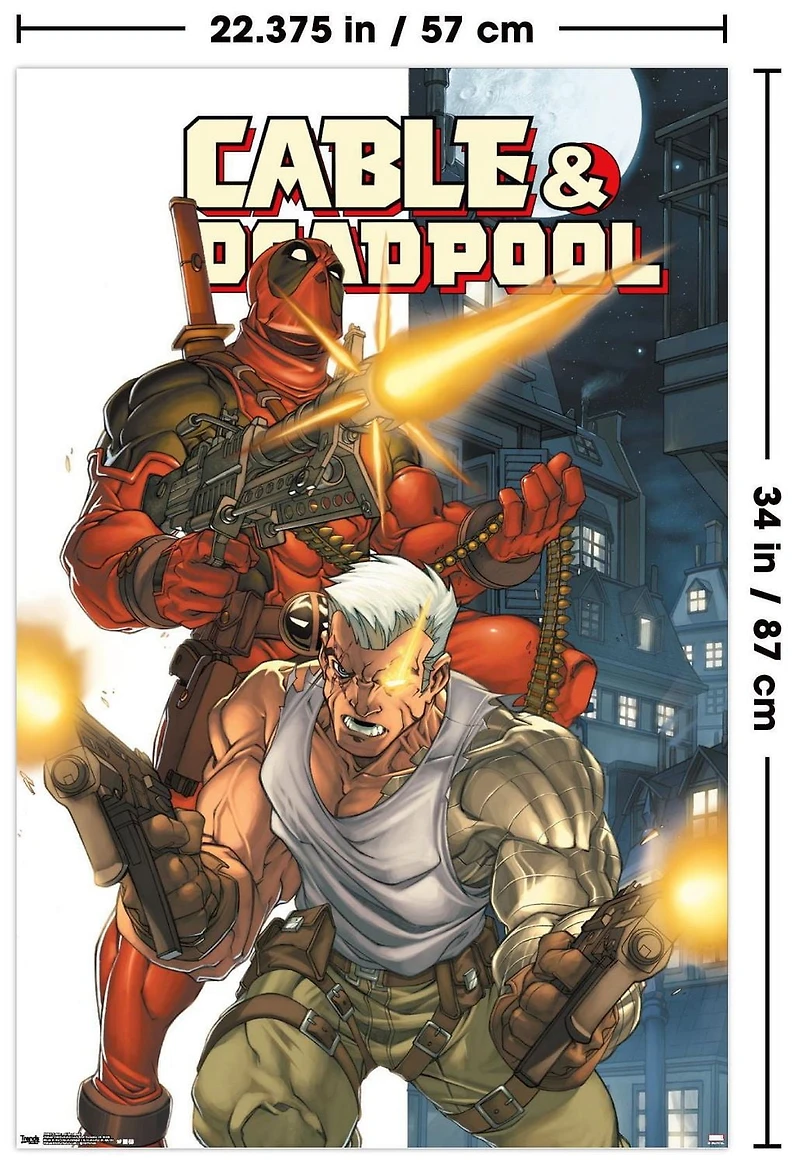 Marvel Comics Deadpool and Cable Wall Poster, 22.375" x 34"
