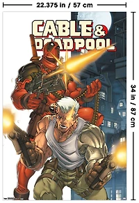 Marvel Comics Deadpool and Cable Wall Poster, 22.375" x 34"