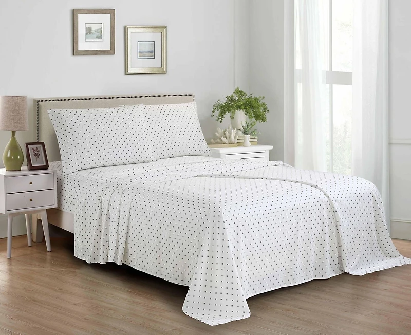 Ensemble de draps en microfibre imprimé 4 pièces