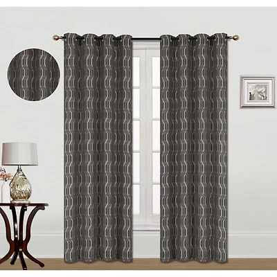 Jacquard Panneau occultant W 8 Grom (grillagée) (chocolat) (84" )