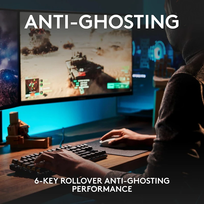 Logitech G413 SE Clavier Gaming Mécanique Grande Taille - Rétroéclairé avec Switches Mécaniques Tactiles