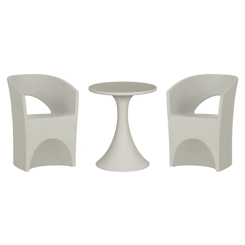 South Shore Dalya Table and Chairs Bistro Set, in Greige