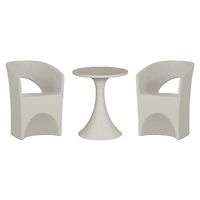 South Shore Dalya Table and Chairs Bistro Set, in Greige