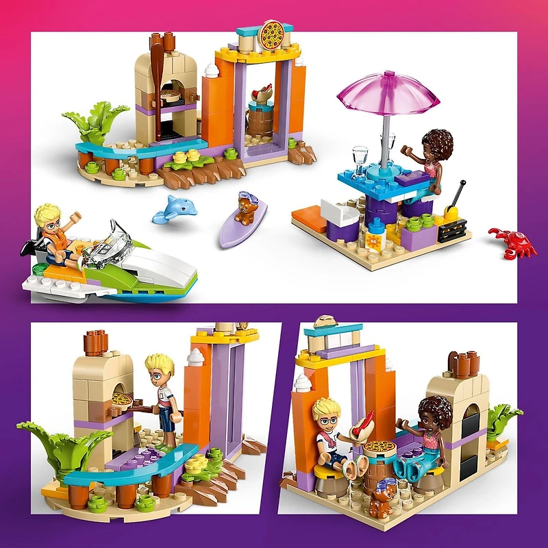 LEGO Friends Creative Beach and Travel Suitcase Toy Building Set - Portable Pretend Play Set for Kids, Girls and Boys, Ages 5+ - Preschool Toy with 2 Minidolls - 42672, Includes 188 Pieces, Ages 5+