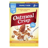 Oatmeal Crisp Breakfast Cereal, Almond, Family Size, High Fibre, 628 g, 628 g