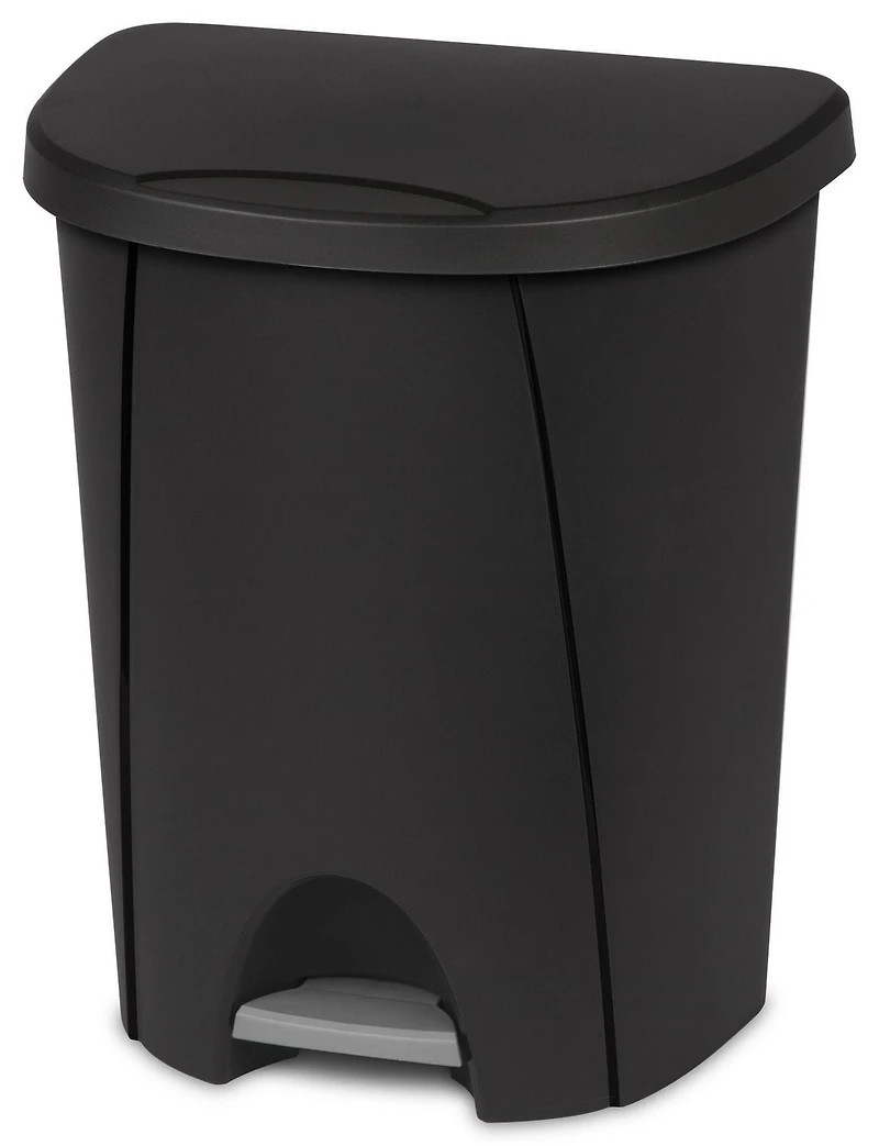 Sterilite 25 Liter Black Step Can, 25 Liter