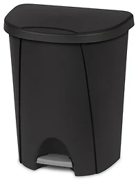 Sterilite 25 Liter Black Step Can, 25 Liter