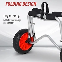 Soozier Kayak Cart Canoe Carrier Trolley Trolley Transport NO-Flat Wheel