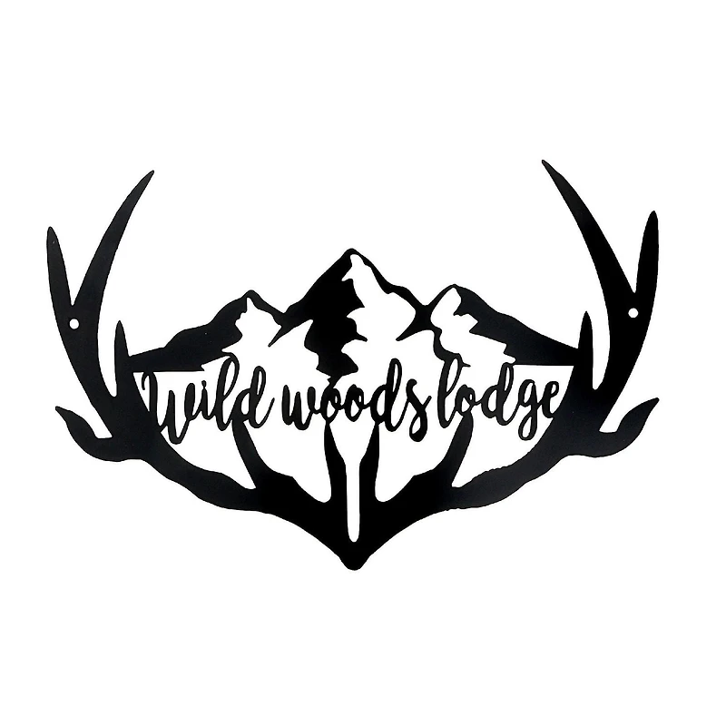 IH Casa Decor Metal Black Wall Decor Wild Woods Lodge