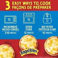 Pizzas Collations Surgelées Aux Trois Fromages Bagel Bites, Boîte De 9 Mini-Bagels 198g