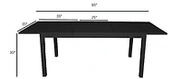 Table extension 35''x70'à 95''