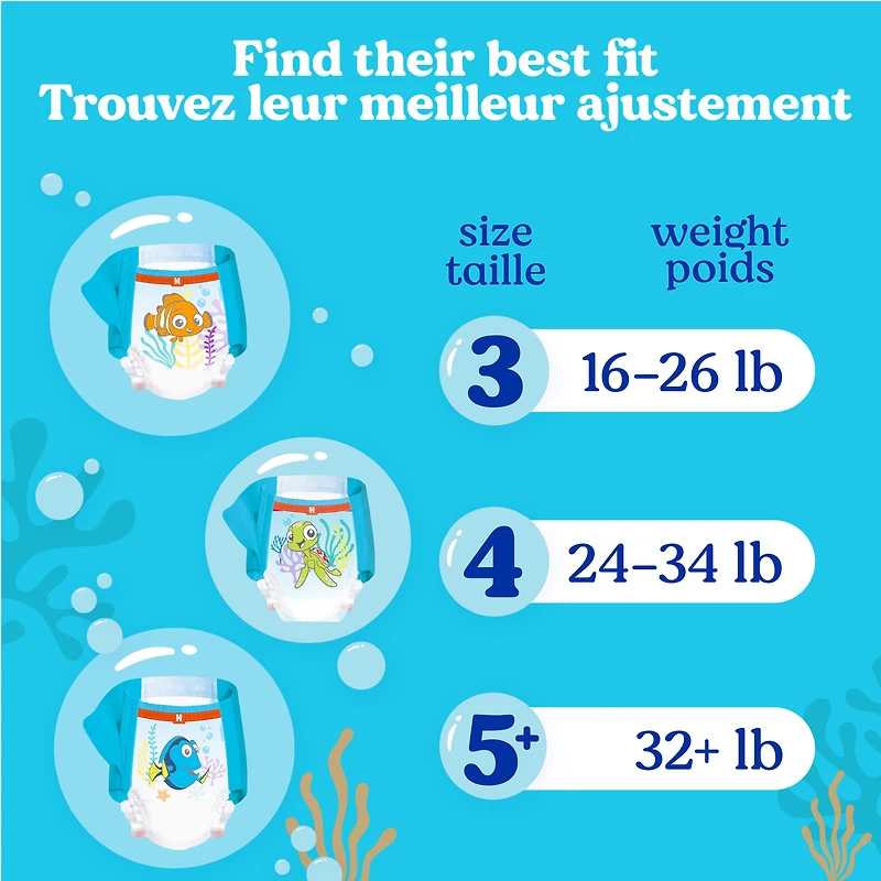 Couches de baignade jetables Huggies Little Swimmers, taille 4 (11 à 15 kg [24 à 34 livres]), 36 unités