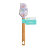 Spatule en silicone Lapin et œufs de Pâques Tout pour célébrer avec manche en bois de hêtre, outil de pâtisserie de Pâques