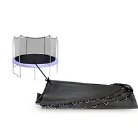 SKYWALKER TRAMPOLINES 14 FT Round Trampoline Jump Mat, Black with 84 V-Rings, Trampoline Jump Mat Replacement