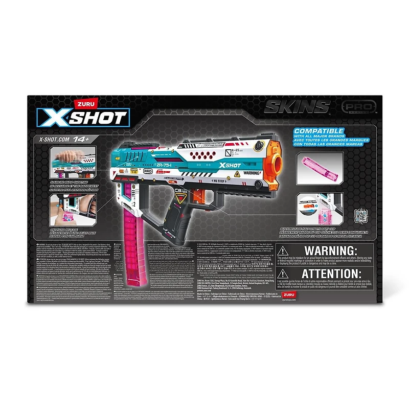 XSHOT SKINS Pro Series Fury-X by ZURU with 40 Darts, Air Pocket Technology Darts and Dart Storage, Outdoor Toy for Boys and Girls, Teens and Adults, Foam Blaster