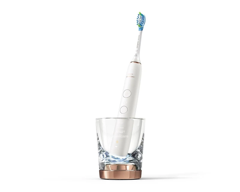 Brosse à dents électrique rechargeable Philips Sonicare DiamondClean Smart 9350, or rose, HX9902/67