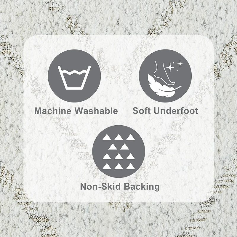 Mainstays Marbled V 2 Piece Bath Rug Set