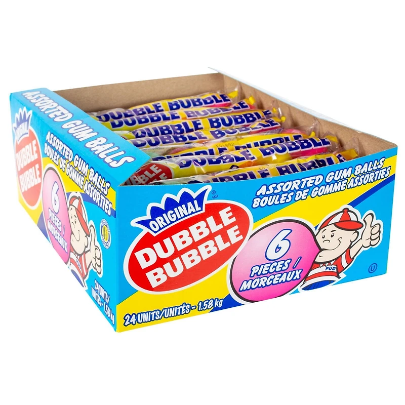 Boules de gomme variées Dubble Bubble originales 66g