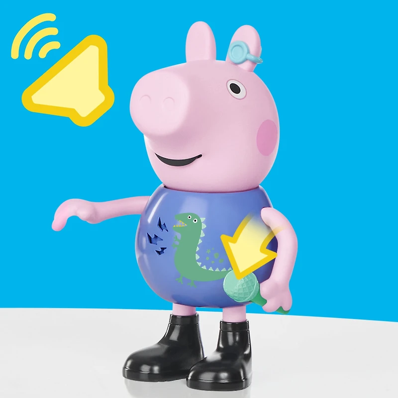 Jouets Peppa Pig Figurine George qui chante et fait des blagues, jouets musicaux préscolaires pour garçons et filles, 3 ans et plus - Version anglaise