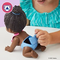 Baby Alive Lil Snacks Doll, Eats and "Poops," 8-inch Baby Doll Toy, Kids 3 and Up, Black Hair