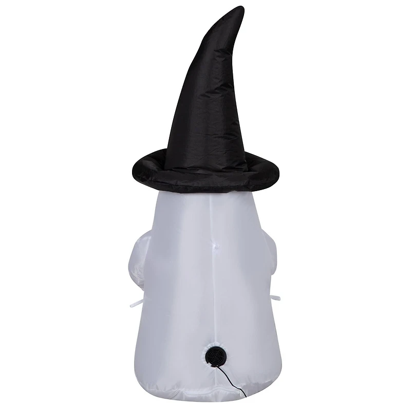 Airblown Trick or Treating Ghost w/ Wizard Hat