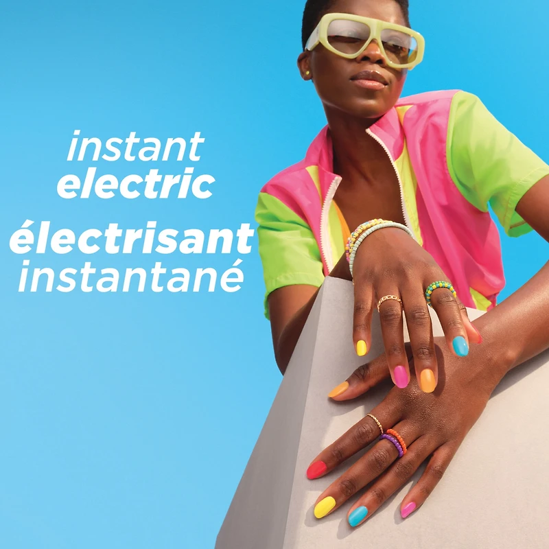 Sally Hansen Insta-Dri Electric Feels, Vernis à ongles, Belles couleurs, Sèche en 60 secondes, Hot Pink-Tensity, 9.17 ml