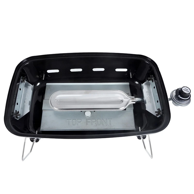 Backyard Grill 17.5” 10,000 BTU Portable Table Top Gas Grill, Black, GBT2014W-C