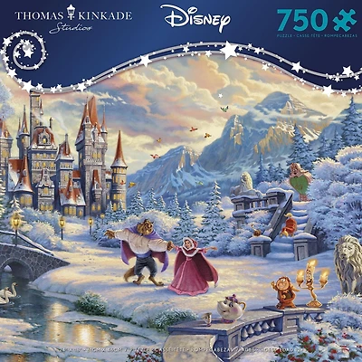 Ceaco - Thomas Kinkade Disney - L'enchantement hivernal de la Belle et la Bête - Puzzle 750 pièces