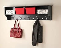 Prepac Manufactured Wood 60 in. Wide Hanging Entryway Shelf