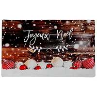 Tapis En Caoutchouc Imprimé (Joyeux Noel)