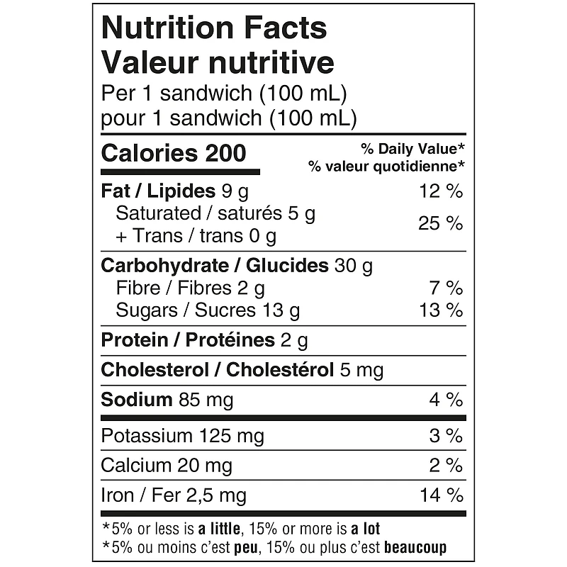 Snö sandwich chocolat chaud glacé à base de plantes 3x100 mL Dessert glacé sans produits laitiers