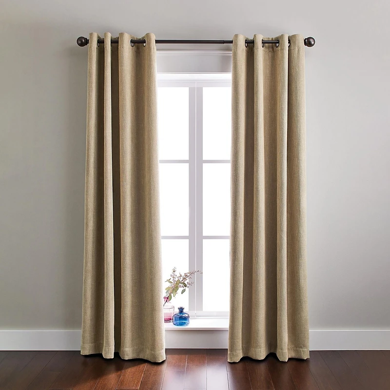 Better Homes & Gardens Linen Grommet Blackout Curtain Panel, 50" x 84