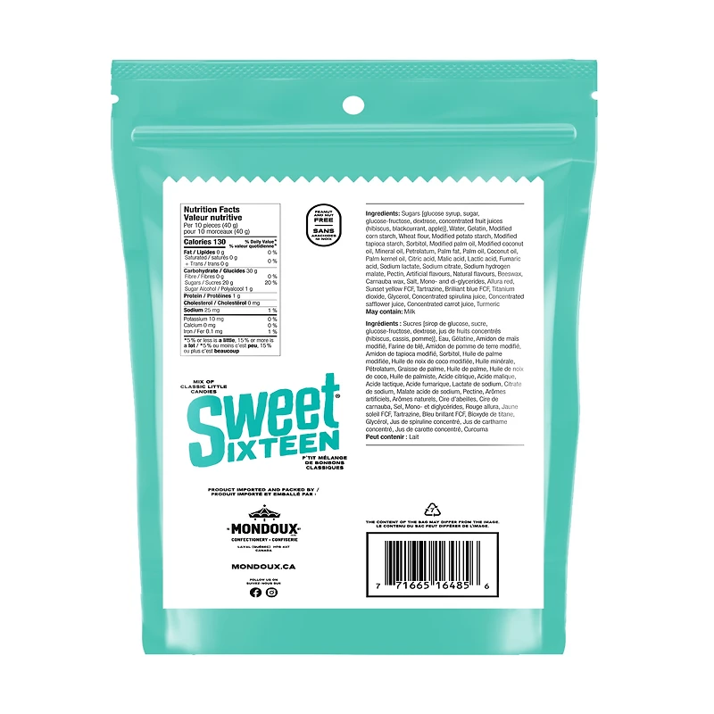 Sweet Sixteen Original, sac de 400g. Bonbon Sweet Sixteen Original - format 400g