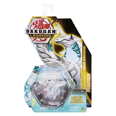 Bakugan Legends, Nova Bakugan, Pegatrix, Light Up Bakugan Action Figures, 1 Character Card and Metal Gate Card, Kids Toys for Boys Ages 6 and Up