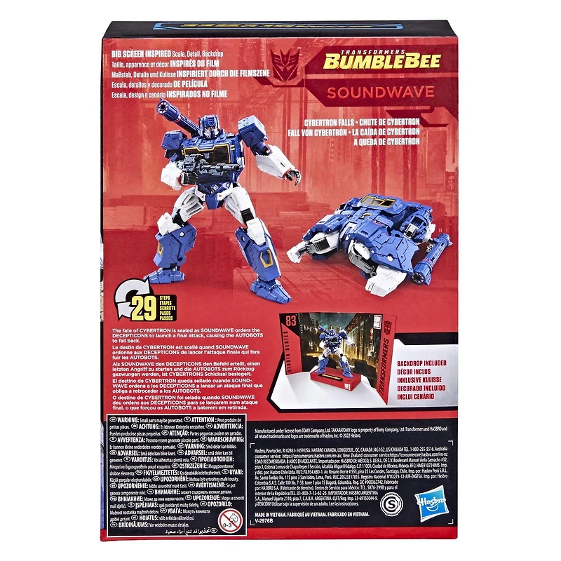Transformers Toys Studio Series 83 Voyager Class Transformers: Bumblebee Soundwave Action Figure - Ages 8 and Up, 6.5-inch